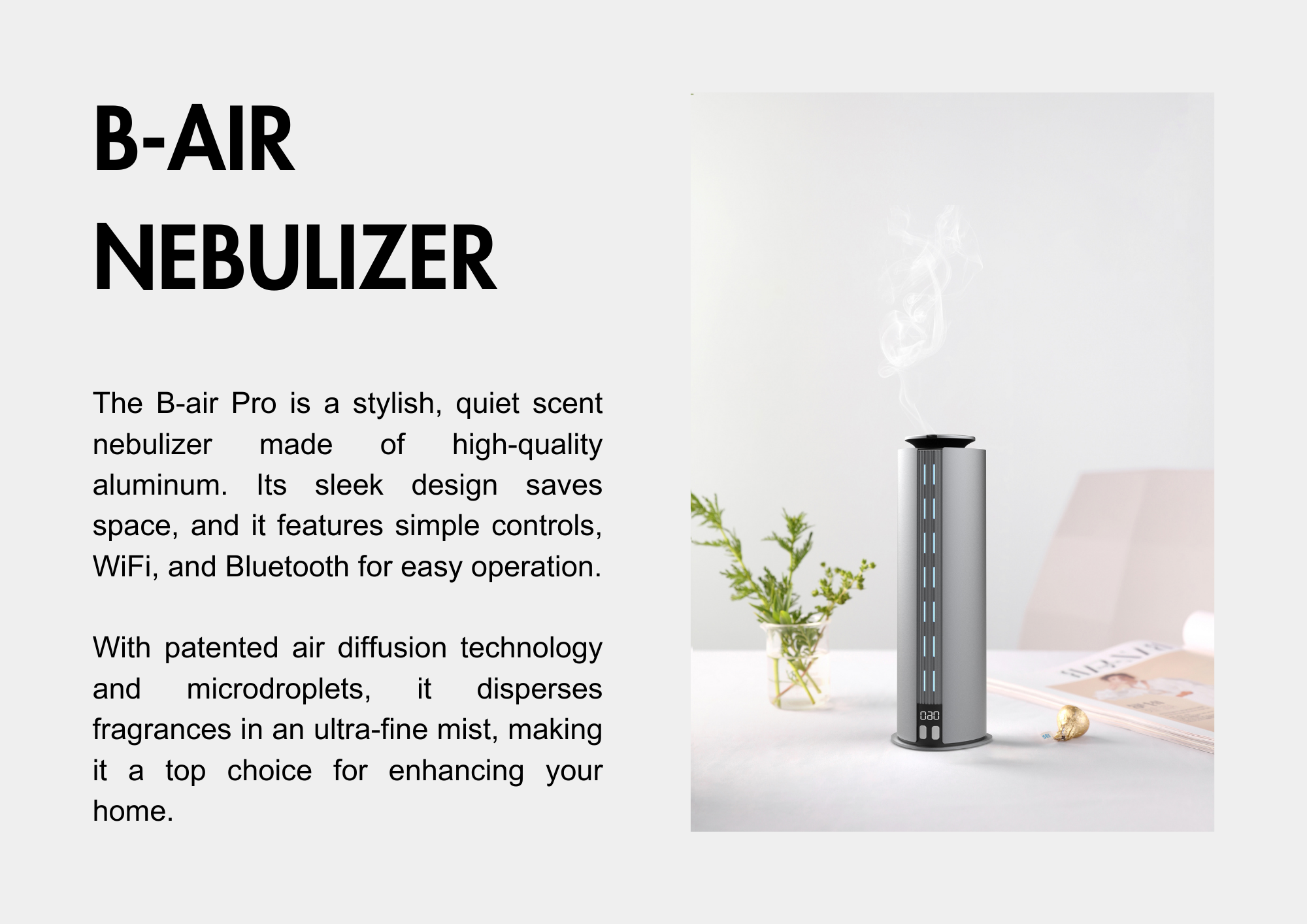 B-Air Waterless Scenting Bluetooth App Setting (+- 1000 Sqft )
