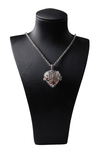 Lava Heart Aromatherapy Necklace