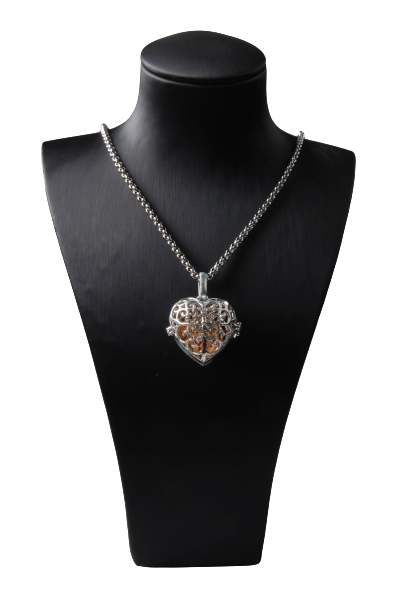 Lava Heart Aromatherapy Necklace