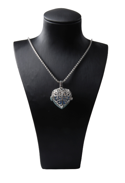Lava Heart Aromatherapy Necklace